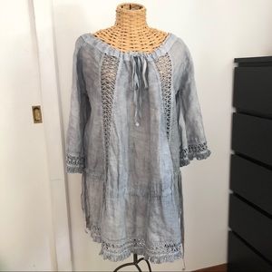 Sunday linen dress from France M